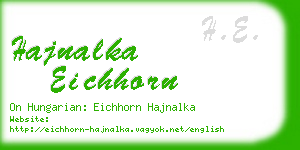 hajnalka eichhorn business card